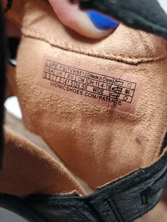 Vionic Lupe Womens Orthotic Sandals Size 9.5 Wide Black Comfort Slingback FlipFl - Picture 8 of 13